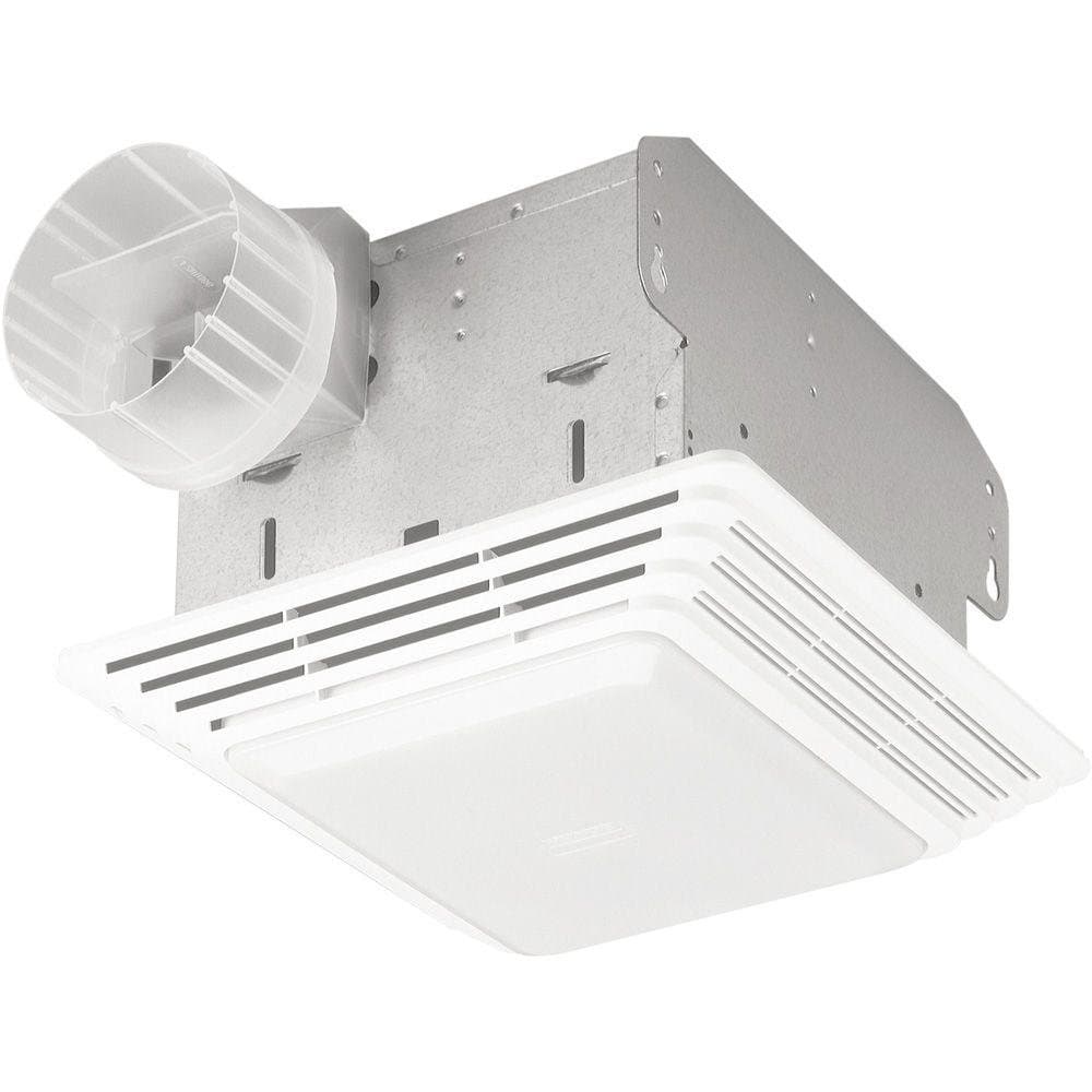 Broan 679 Bathroom Bath Ceiling Exhaust Ventilation Fan Vent and Light, White