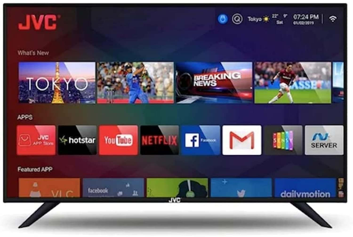 Jvc 32 Inch Smart Tv Full Hd Android Google Play, Netflix, Youtube, Shahid, Chromecast Built In Bluetooth & Wifi Colour Black Model - Lt32N3105-1 Years Full Warranty.