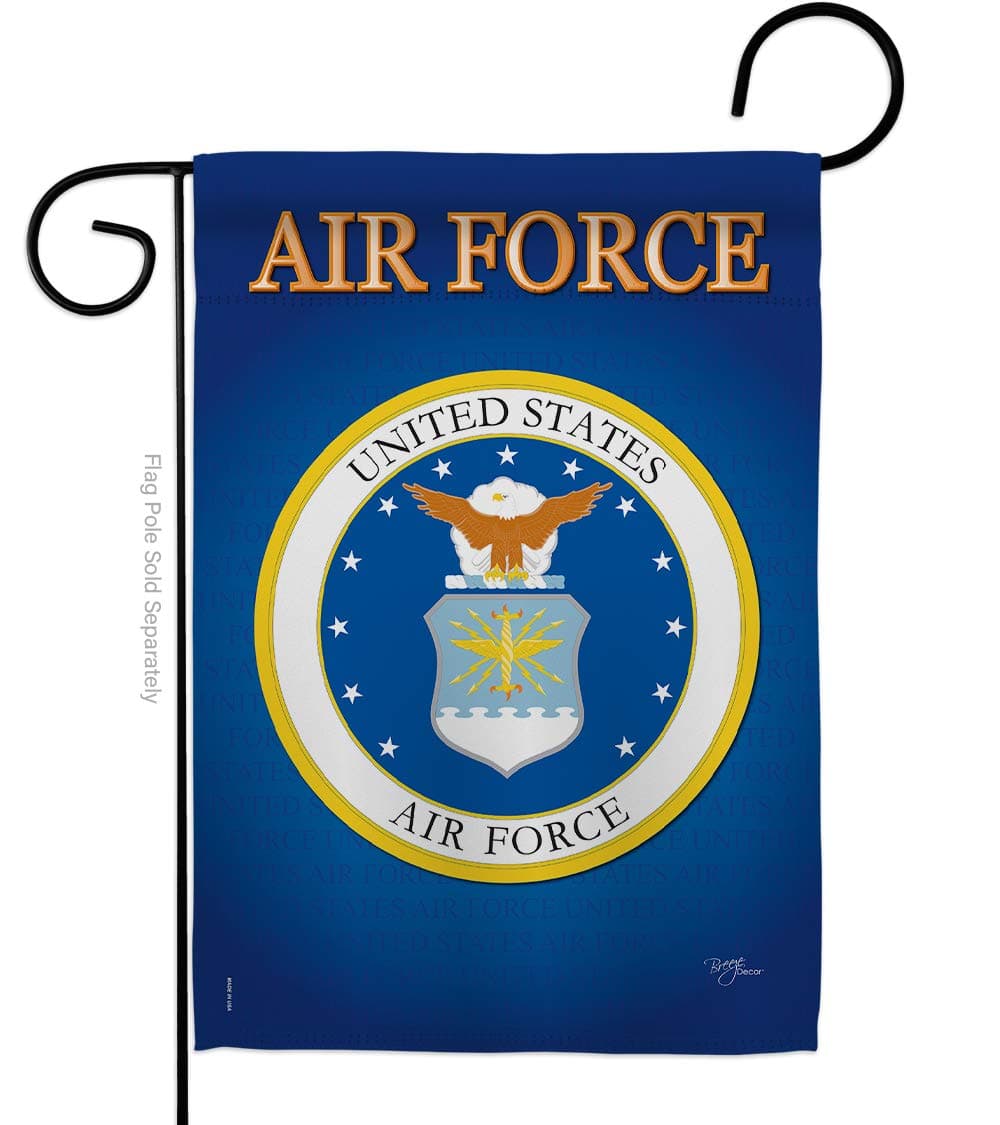 US Air Force Corps Flag Garden Decor Armed Forces Official United State Decorations Yard Military Memorabilia Banner Remembrance Wall Tapestry Retire Veteran Memorial Day Gifts Made in USA