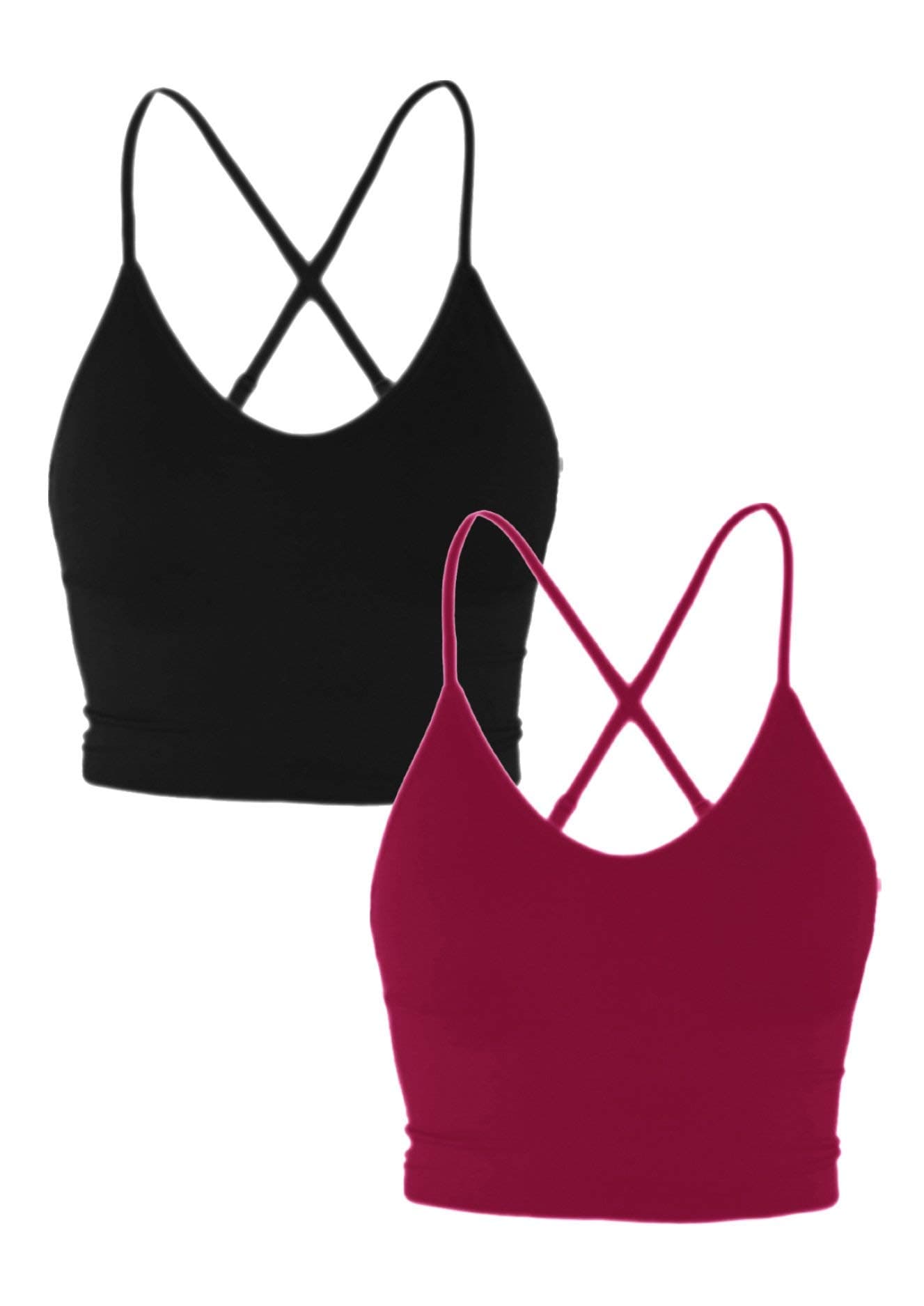 OLLIE ARNES Women's Core Compression Crop Bra Top with Removable Pad