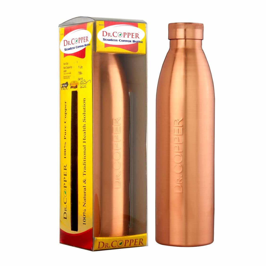 Dr. Copper World's First Seam Less Copper Water Bottle