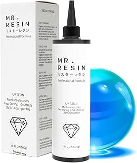 MR. RESIN UV Resin (500g) Clear for Crafts Rock Painting, Mould, Dome, Key Chain and Jewelry Making - Cures under UV, LED and Sunlight Lamp
