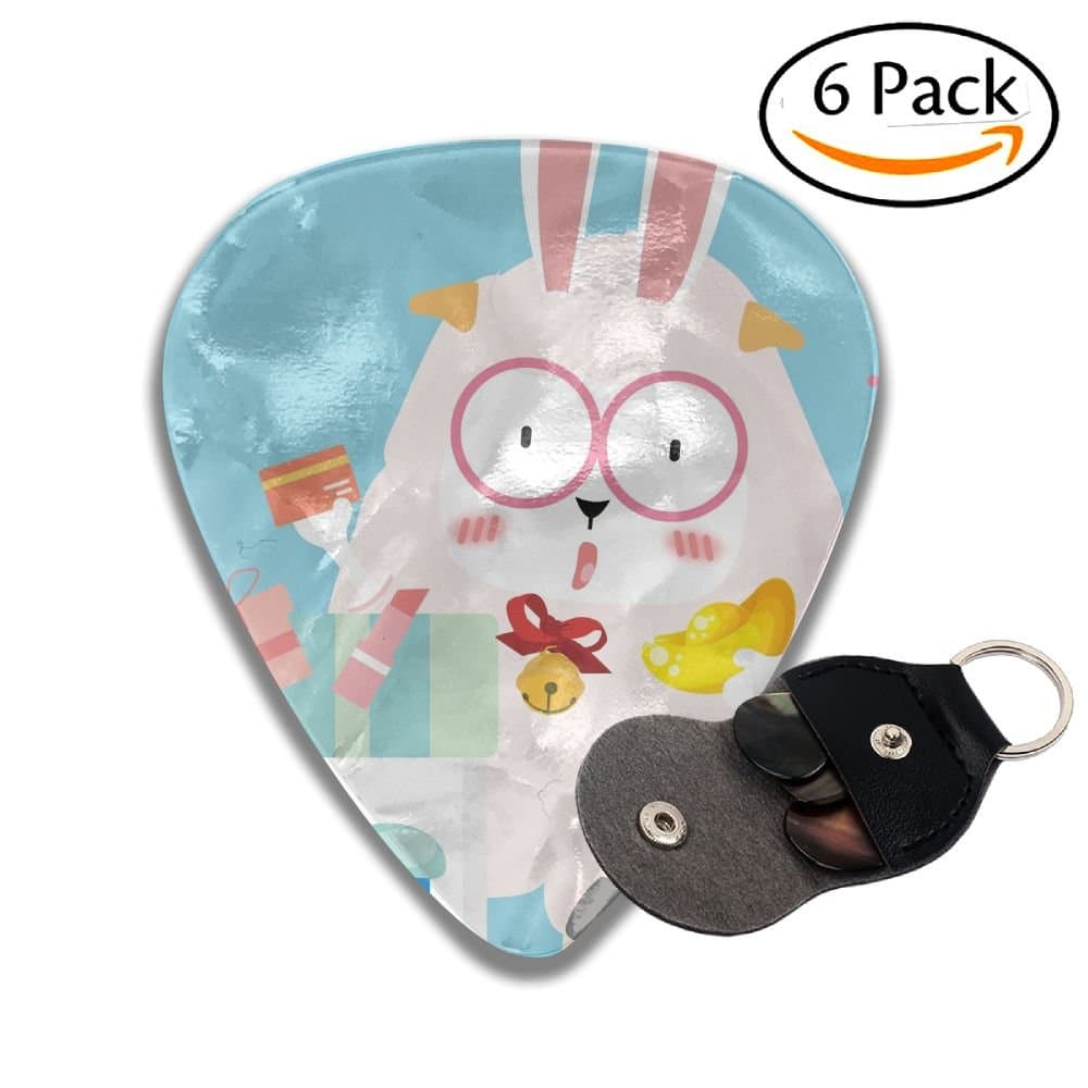 Rabbit Sheep 351 Shape Classic Guitar Picks Cool Design Best Celluloid Guitar Picks For Your Electric, Acoustic, Or Bass Guitar