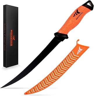 - Speed Demon Pro Fillet Knife - Razor Sharp G4116 German Stainless-Steel Blade, Professional Level Knives for Filleting and Boning, Non-Slip Handles, Includes Protective Sheath