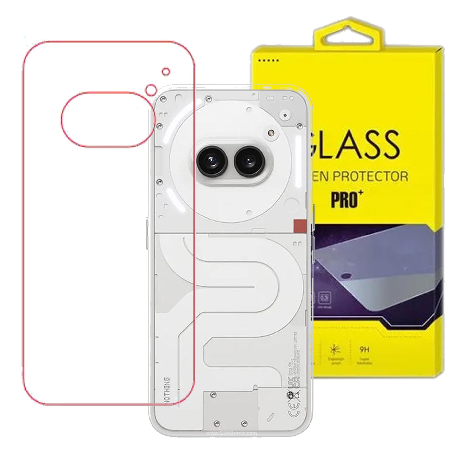 Compatible for Nothing Phone 2A Thin Slim Fit Matte Transparent Back Skin Rear Screen Guard Protector Sticker Protective Film Wrap Not Glass