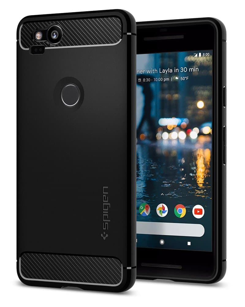 Spigen Rugged Armor Designed for Google Pixel 2 Case (2017) - Black
