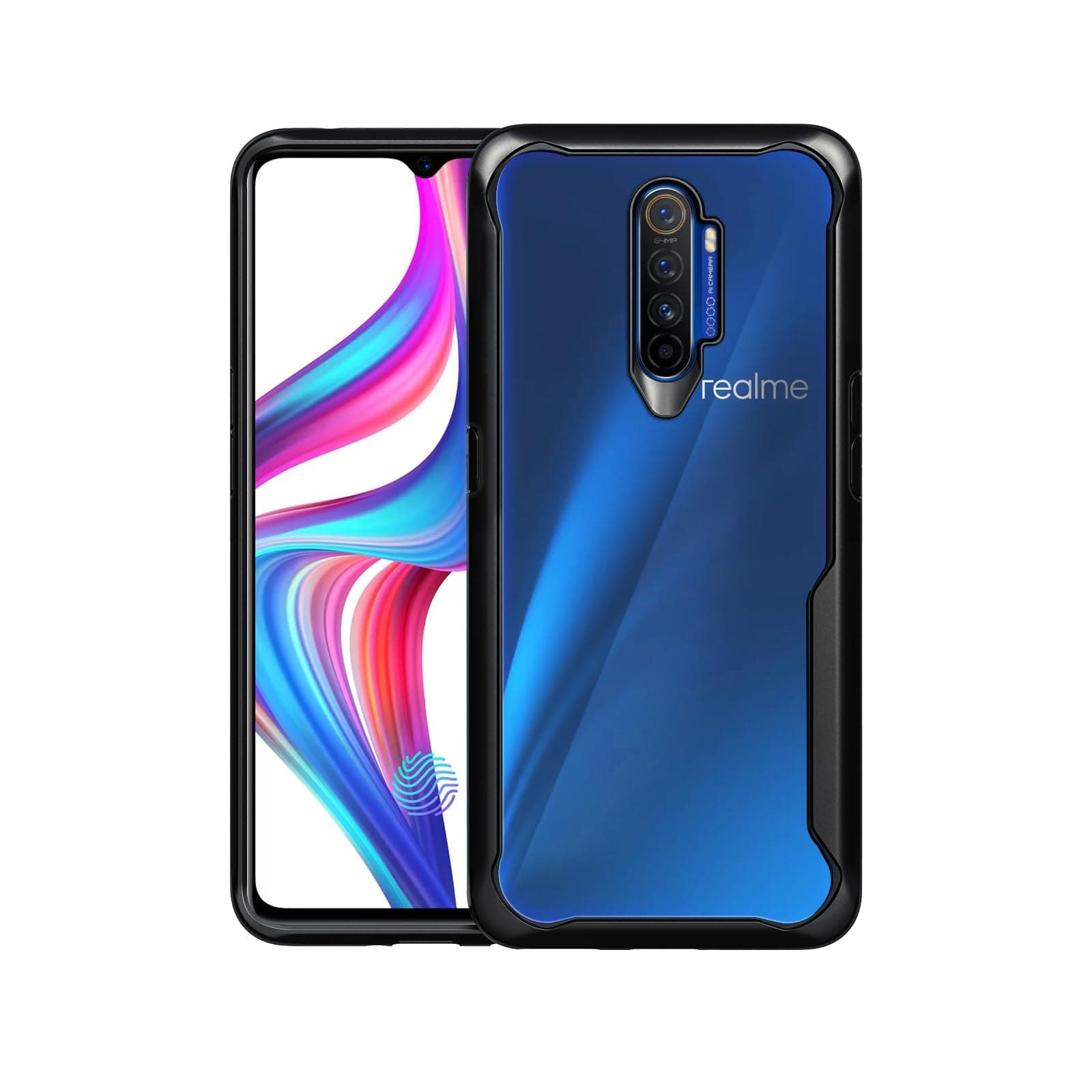 Plus Back Cover for Realme X2 Pro (TPU_Black)
