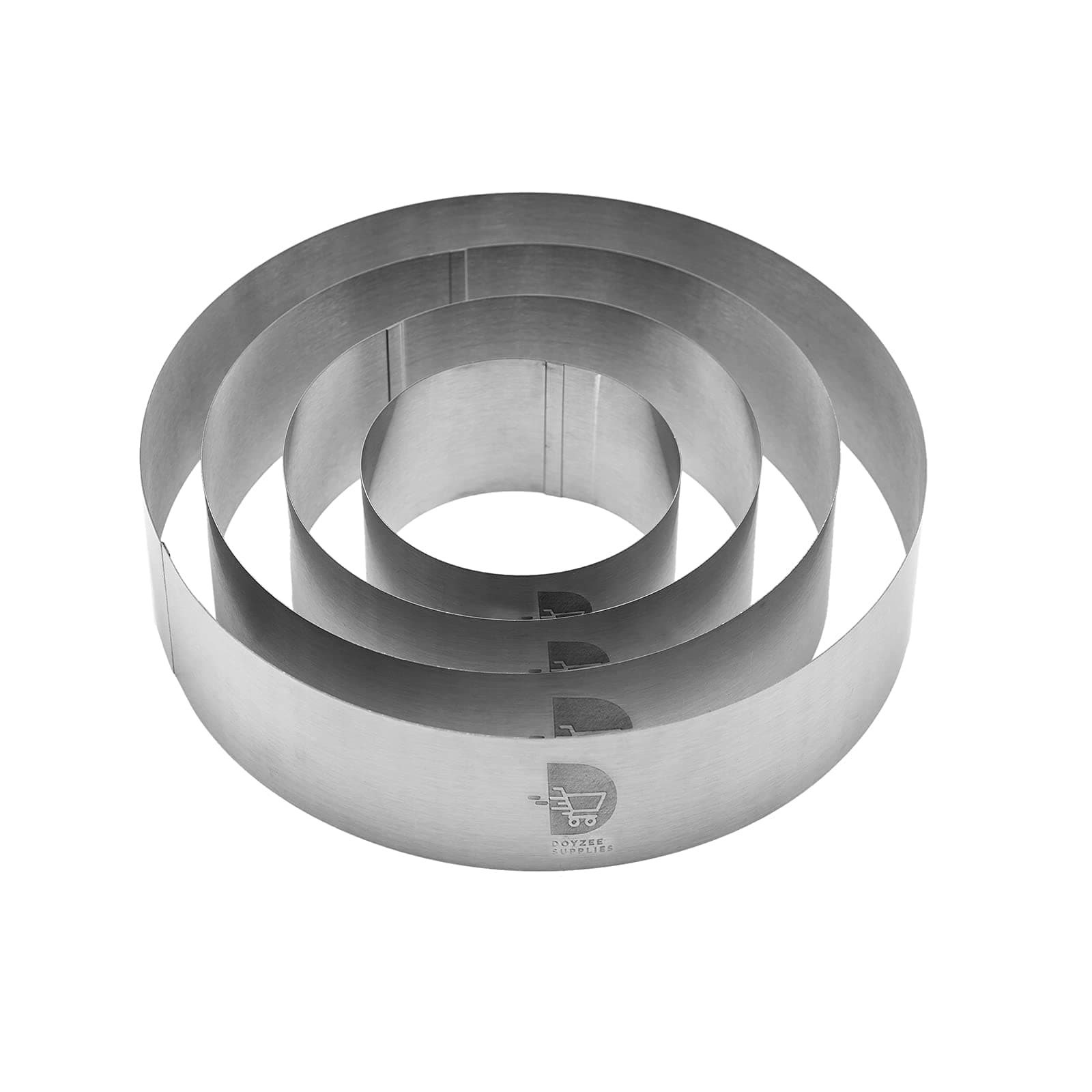 Cake Mold Set - Pastry & Mousse Ring Molds for Baking - 4/6/8/10 Inch