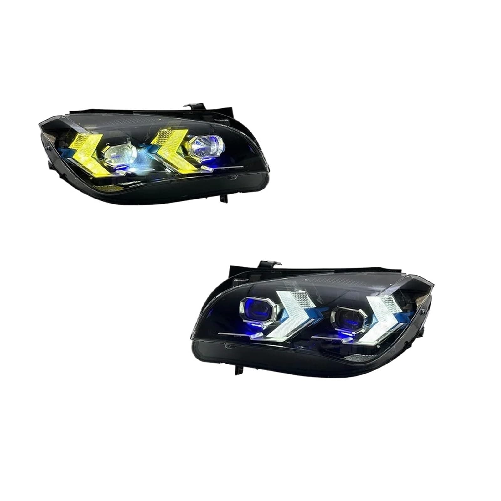Headlight Assembly Car Headlamp For BMW For X1 E84 2010-2015 Auto Fog DRL Brake Turn Signal Lamp Plug And Play Car LED Headlight Light Assemblies(Original halogen)