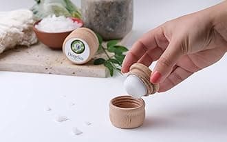 DeepSea Menthol Stone | Instant Headache Relief Menthol |%100 Organic Menthol Balm for Headaches | Wooden Case | Travel size | Product of Turkey | 7 gr each (pack of 2)