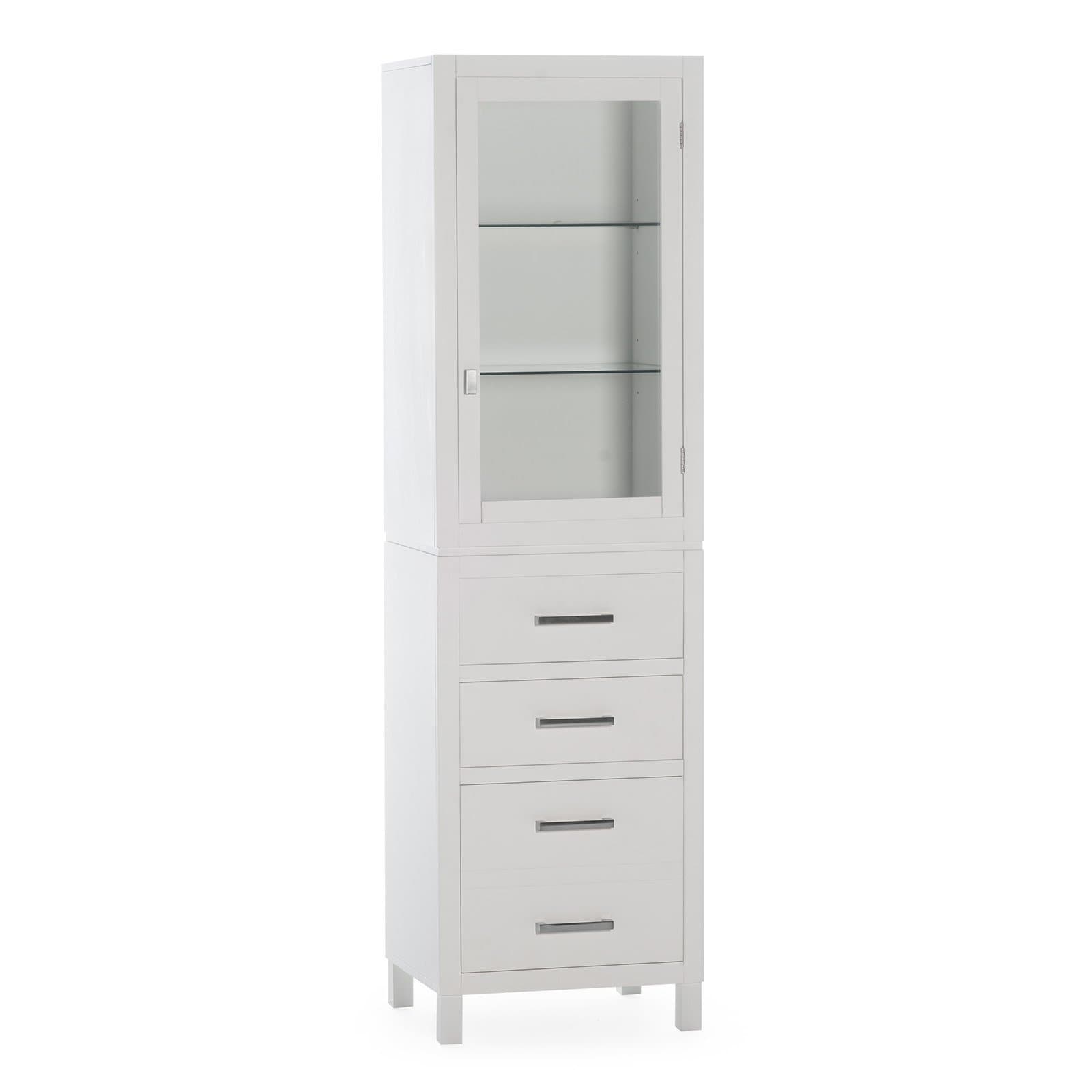 Belham Living Longbourn Linen Tower, Solid Hardwood Construction, Durable and Sturdy, White Finish