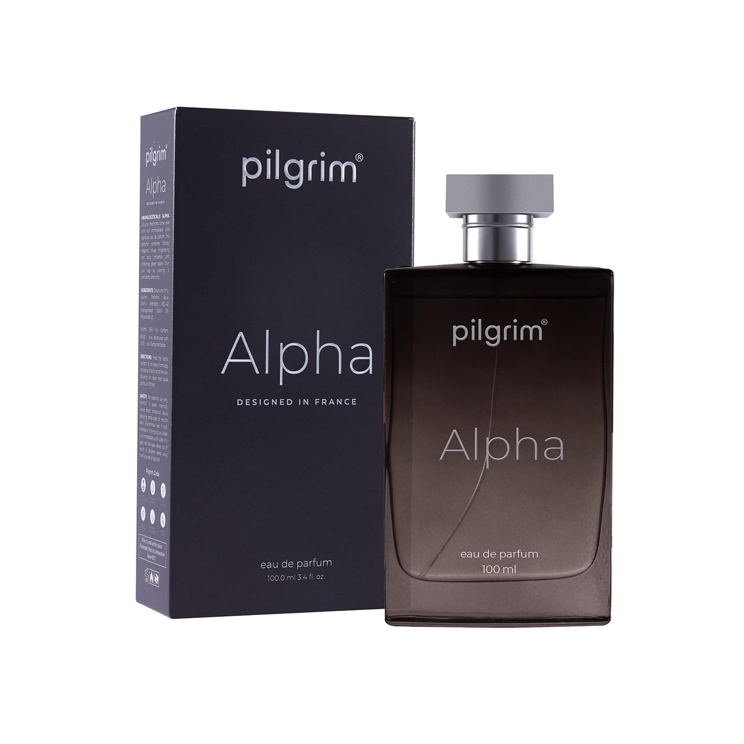 Pilgrim Men Alpha Perfume (Eau De Parfum) With Spicy Cinnamon, Green Apple & Musk | Long Lasting Perfume | Premium Spray Perfume That Lets Machismo Come Alive | Designed In France | 100 Ml