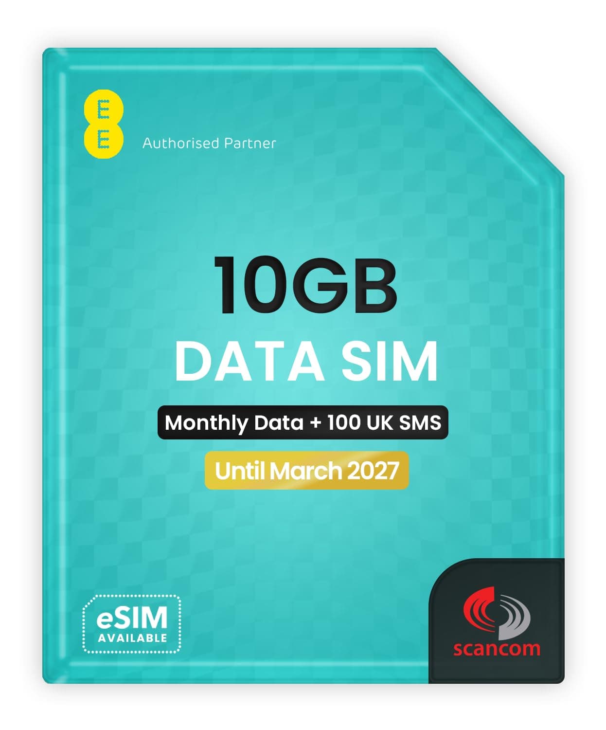 EE 10GB Data SIM + 100 Monthly SMS - Uncapped 5G Speeds - Preloaded Monthly Until 8th March 2027 - Plug & Play Broadband for Routers & Phones