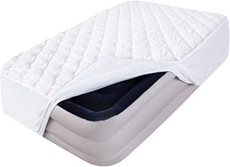 Moonsea Twin Mattress Pad Thick Quilted Mattress Topper Cover, Super Soft Breathable and Noiseless Down Alternative Fiber Pillow Top Mattress Pad with Deep Pocket Fits Up to 14 inch Mattress