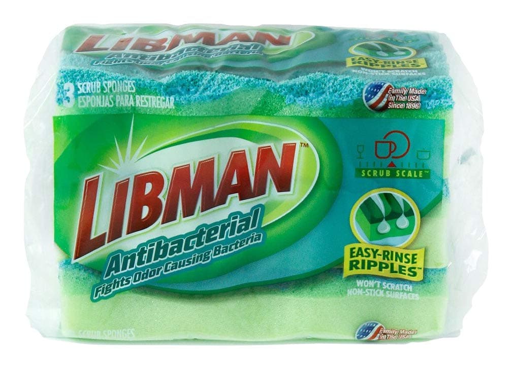 Libman 3 Count Sponge Pack, 4-1/2 by 3 by Libman