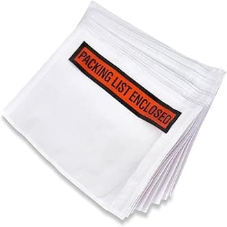 Packing List Envelopes, Adhesive Invoice Enclosed Pouches for Secure Document Attachment, 4.5 x 5.5 in (200 Pack)