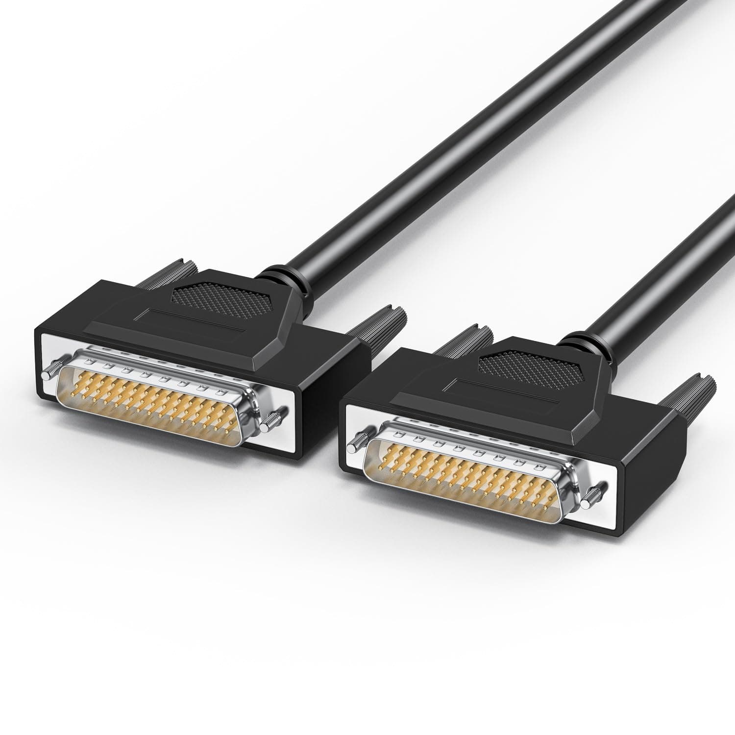 D-Sub 44 Pin Double Shielded Cable, DB44 Male to Male 5FT, 44 Pin Extension - HDB44 M/M Black