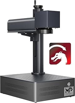 Monport 20W Fiber Laser Engraver with LightBurn,Fiber Laser Marking Machine with Red Dot Pointer,4.3"x4.3" Metal Etching Machine for Metal Marking with 100000 Hour Lifespan BSLcad Included