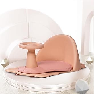 Baybee Ergo Baby Bather for Newborn Baby Bath Seat Chair for Bath Tub with Removable Tray, Soft Cushion Seat, Anti-Slip Bathing Chair for Baby with Backrest, Bather for Baby for 0-6 Months (Pink)