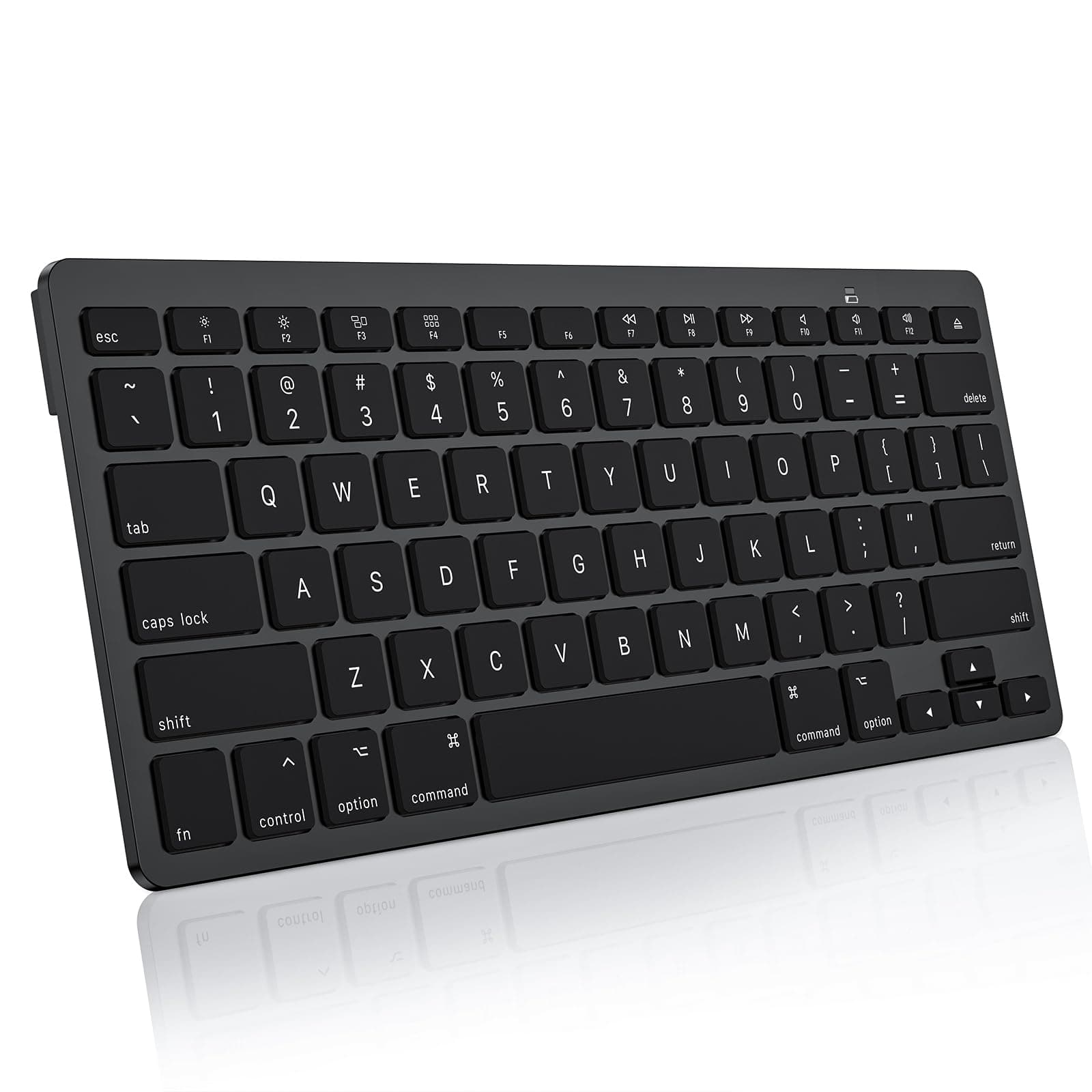 Bluetooth Keyboard Compatible with Mac, Compact Wireless Keyboard Compatible with MacBook Pro/Air, iMac, Mac mini/Pro Laptop and PC, Dark Black