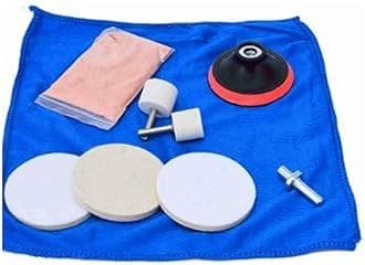 LVOERTUIG 9pcs/Set Glass Polishing Kit, Deep Scratch Remover Car Polish Pad Cerium Oxide Powder Felt Polishing Wheel Set for Windscreen and Glass(Size:9 pcs)