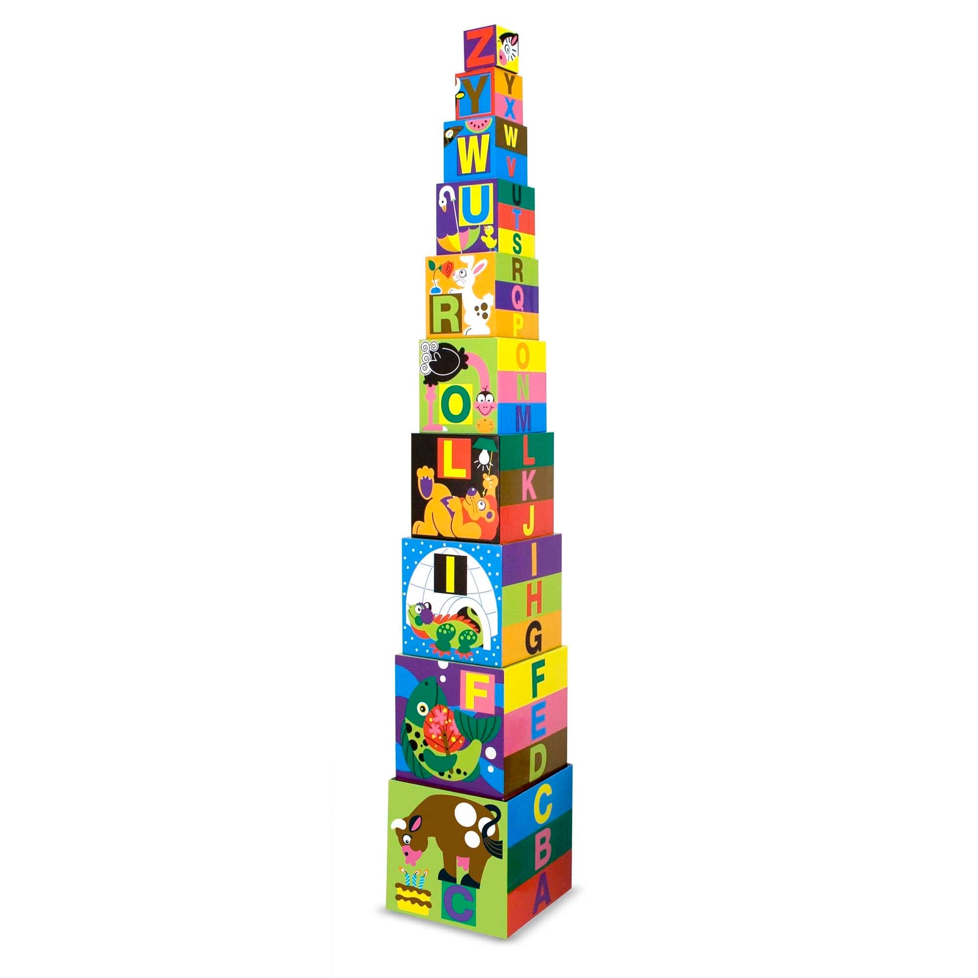 Deluxe 10-Piece Alphabet Nesting and Stacking Blocks - FSC Certified