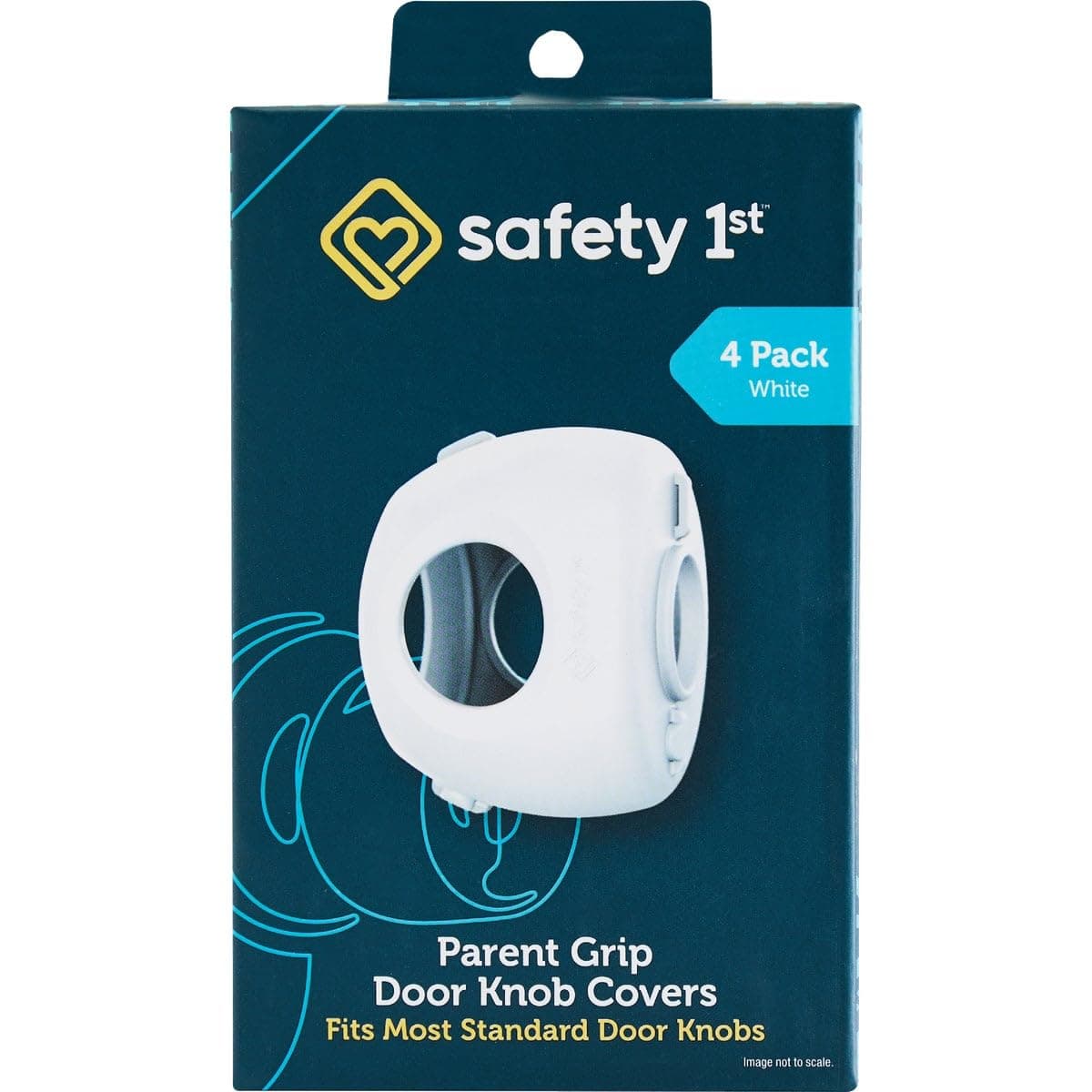 Safety 1st Parent Grip Door Knob Covers, White, One Size (Pack of 4) (HS3260600)