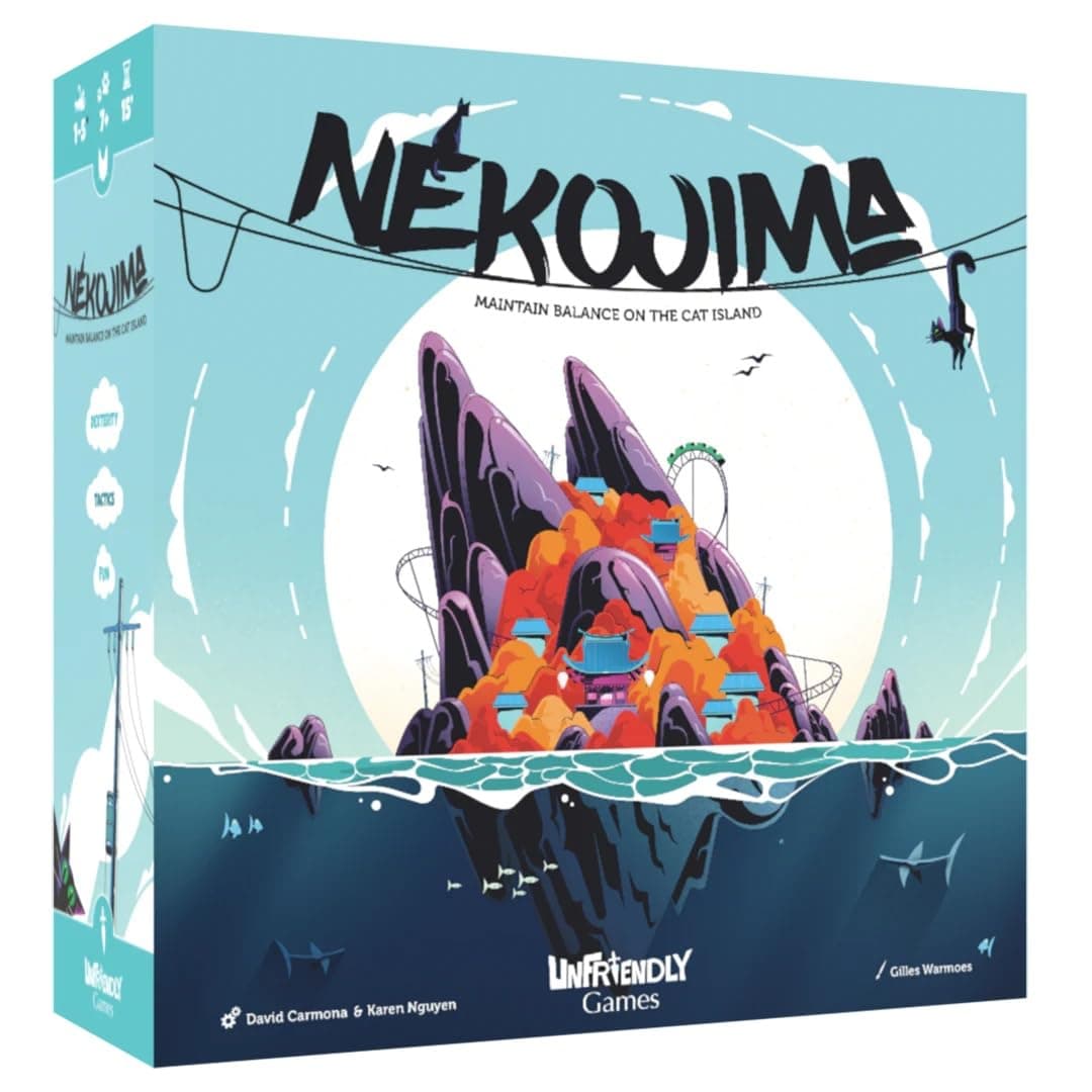 Nekojima | Avoid Mischievous Cats While Carefully Building a Japanese Power Grid | Stacking and Weaving Dexterity Game | Fun Family Game for Kids and Adults Ages 8 and Up | 1 to 5+ Players | 15 Min