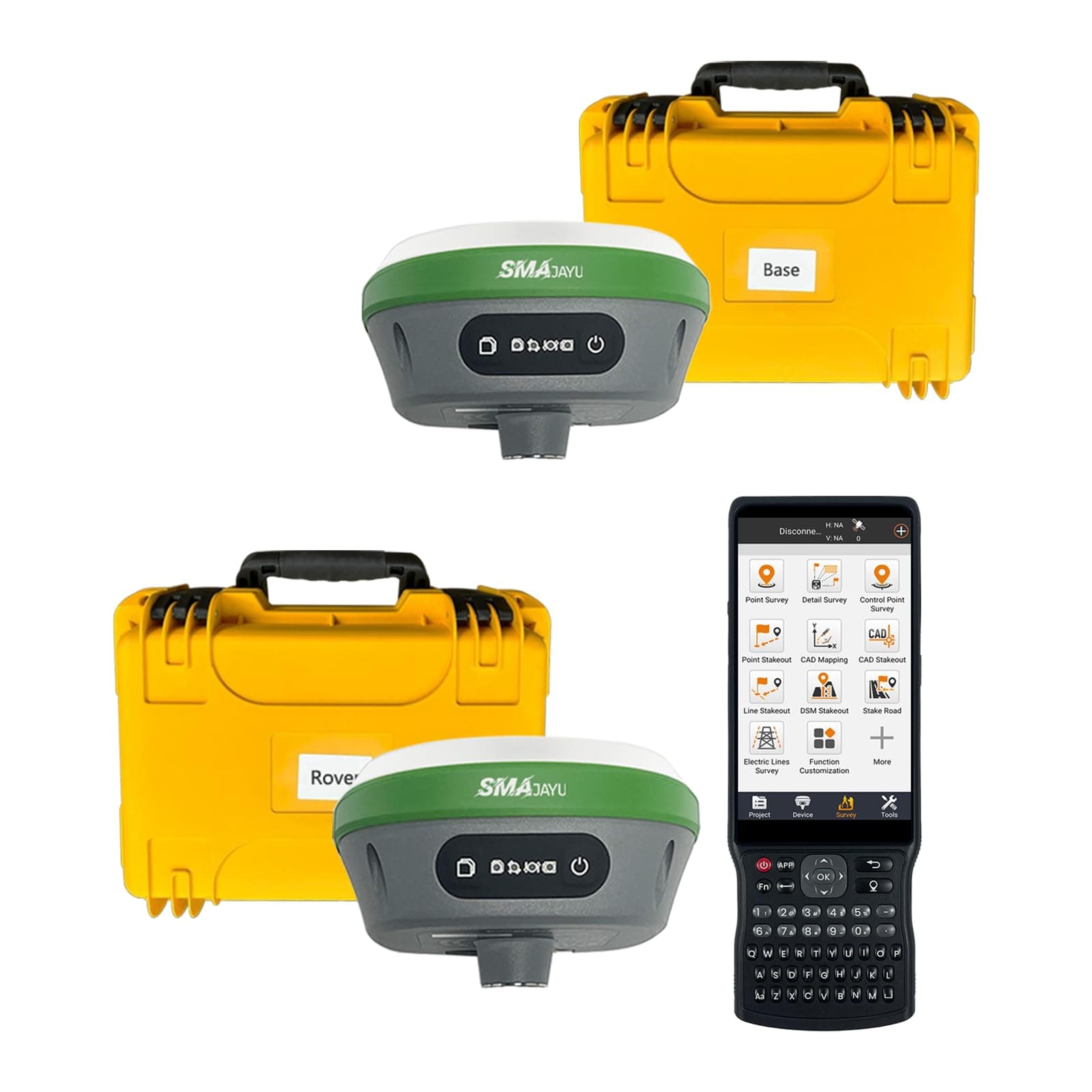 SMA26 Plus RTK GPS Survey Equipment Rover Base for Static Surveying,Point/line Surveying and map stakeout, PPK,PPP Technology,Tilt Compensation, NOAA certificated (exclude Tripod&Pole)