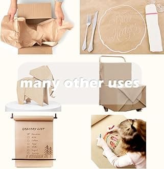 PerkHomy 24" x 2,400" (200') Coffee Kraft Paper Roll for Craft Bulletin Board Paper Kids Art Table Covering Crafting Gift Wrapping Bouquet Packing Parcel 80GSM 55LB (Coffee, 24" x 200')