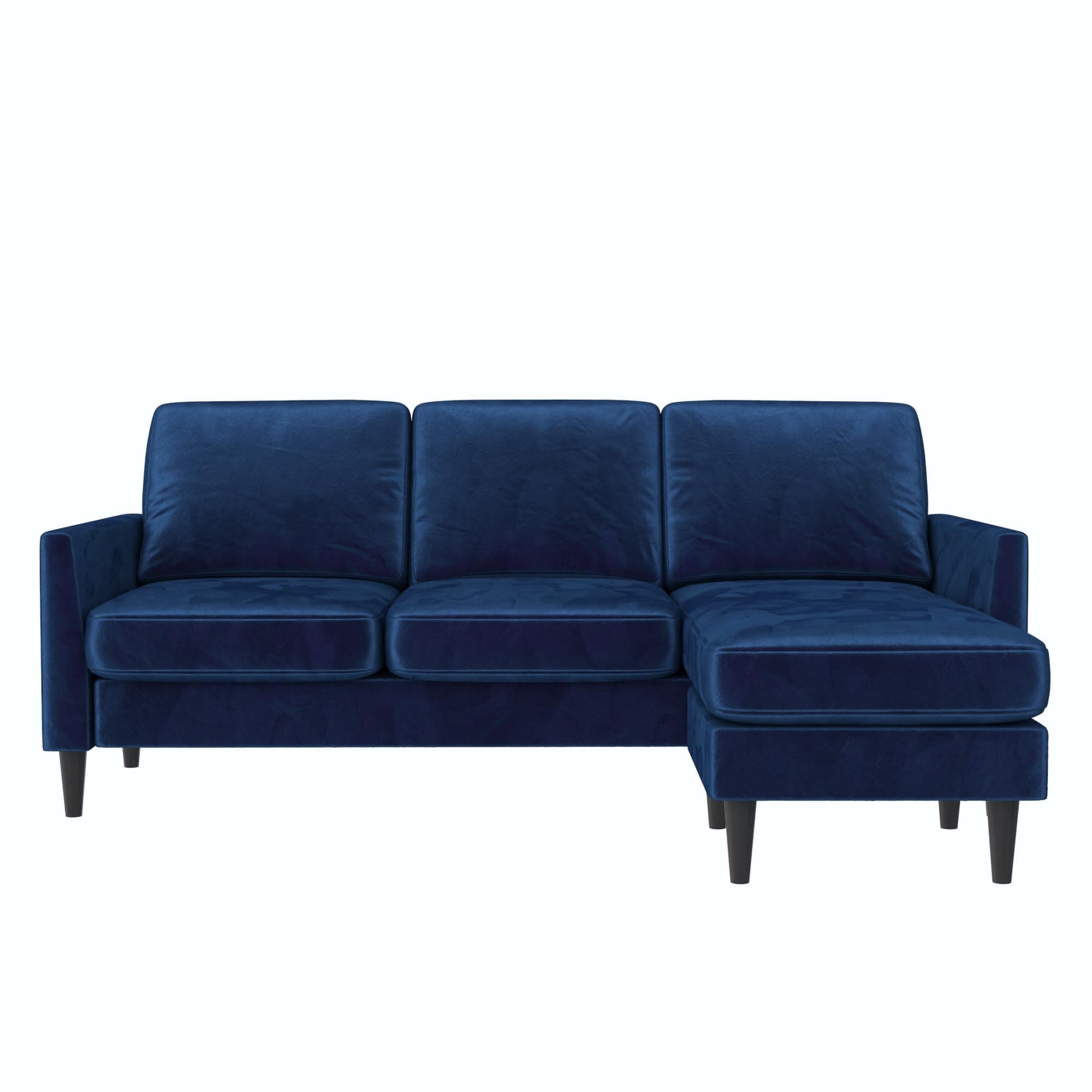 Mr. Kate Winston Reversible Sofa Sectional, Blue Velvet