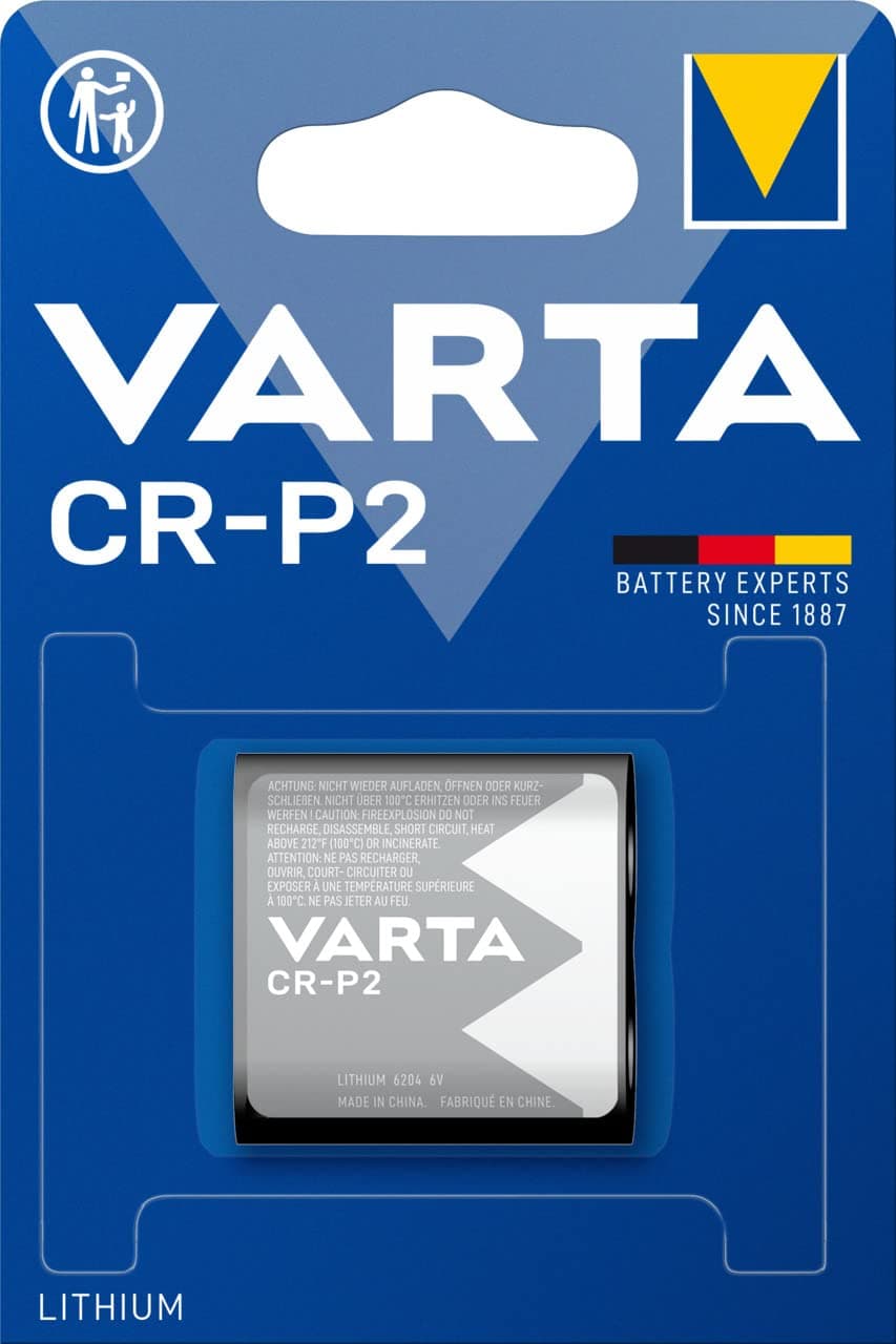 VARTA Batteries Electronics CR-P2 Professional Lithium battery 1-pack, Battery in original blister pack of 1