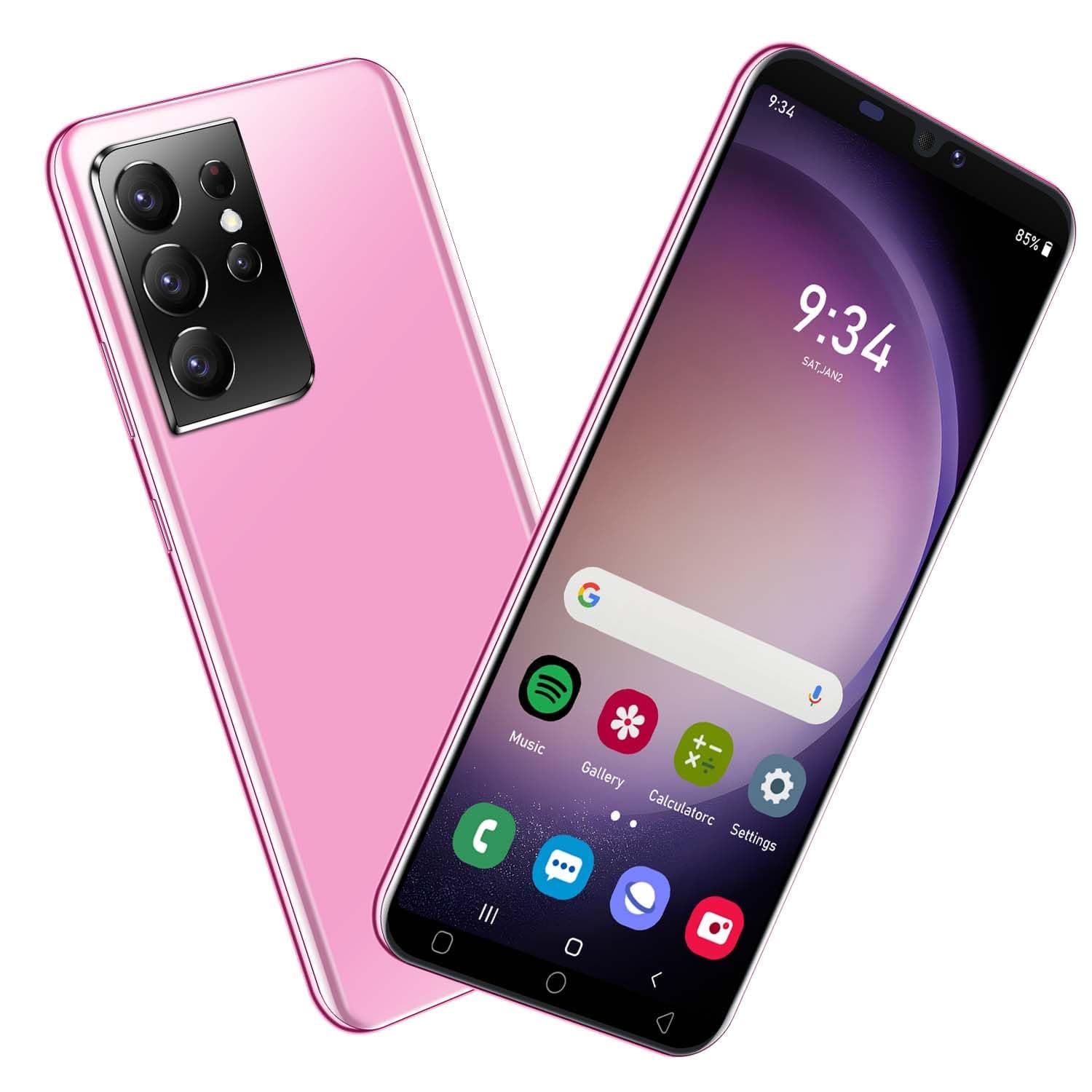Cheap Mobile Phone, 5.0 Inch Dual SIM, Quad Core 16GB ROM, Android 9.0, Dual Camera, WiFi/Bluetooth/Face ID SIM Free Unlock Phone (Pink)