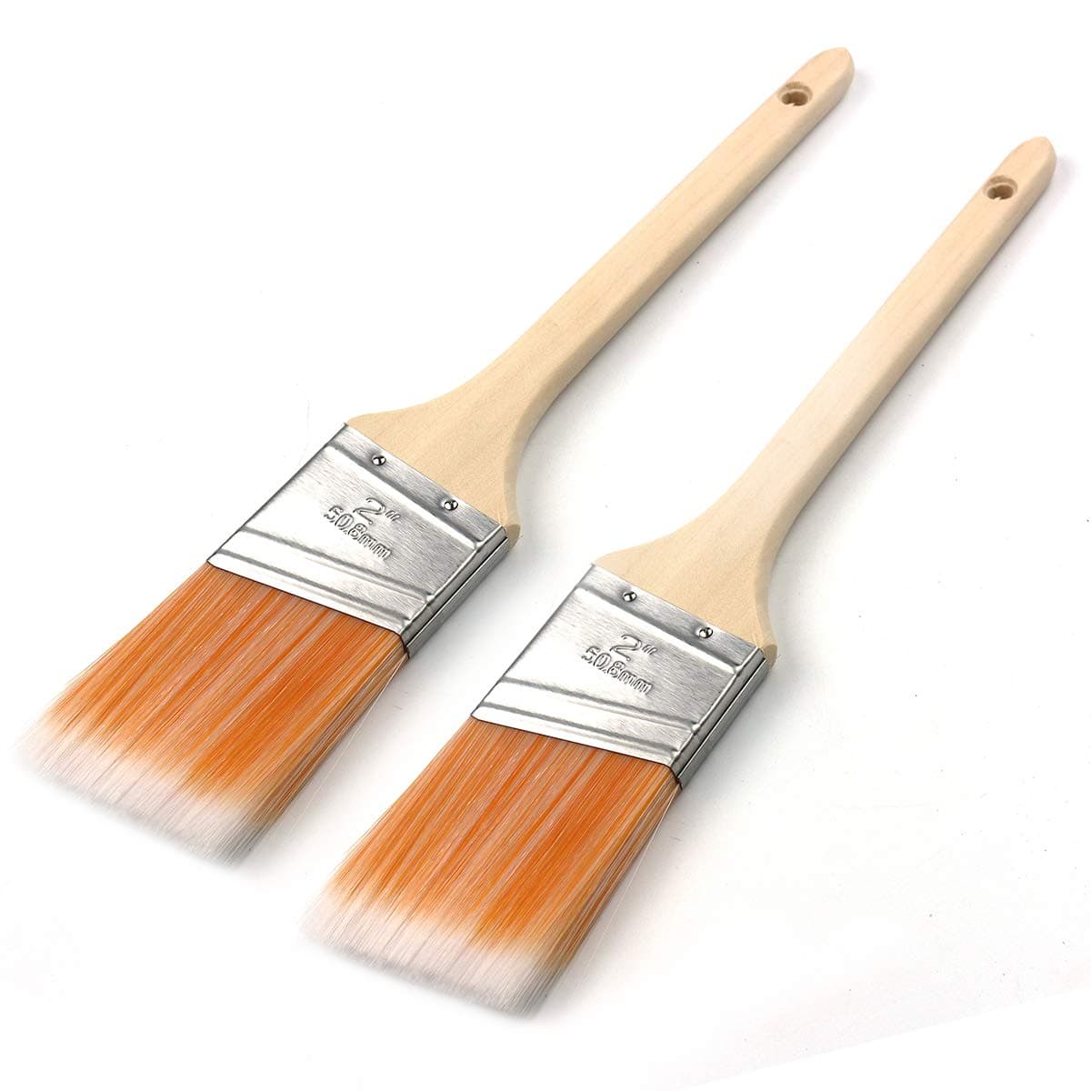 Paint Brushes,Paint Brush Set,Angle Sash Paintbrush, 2-Inch, 2 Piece,Orange
