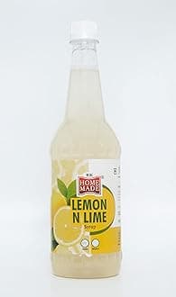 Home Made® | Lemon N Lime Syrup Concentrated Syrups & Squash | Gluten Free | 100% Vegan & Low Fat | A Perfect Drink For House Parties, Picnics, And Road Trips To Everyone’s Delight 750 - Ml