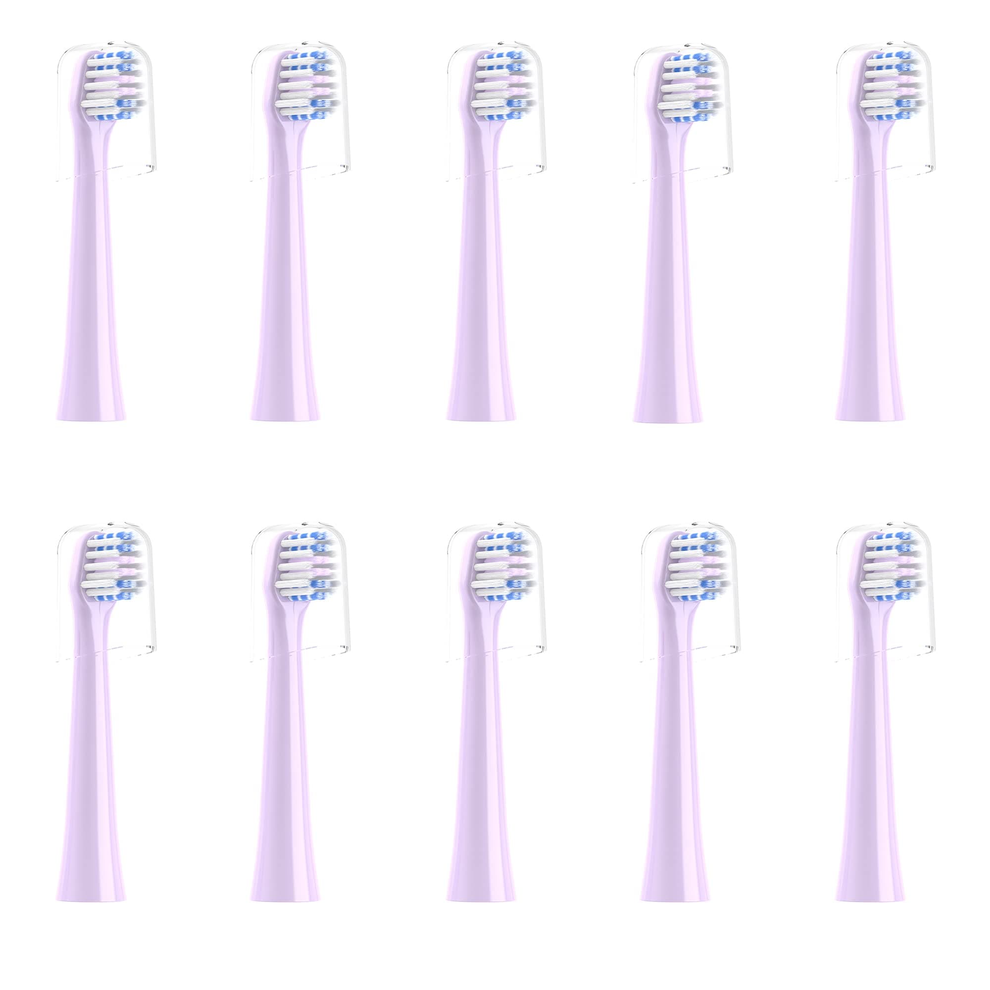 Replacement Toothbrush Heads 10 Pack Compatible with Colgate Hum Connected Smart Battery Electric Toothbrush Head, Purple