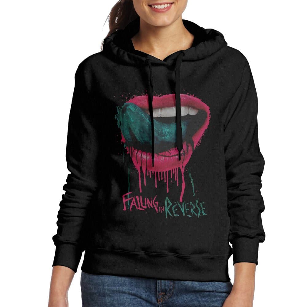 Falling in Reverse Rock Pullover Women's Hooded Sweatshirt Crew-Neck