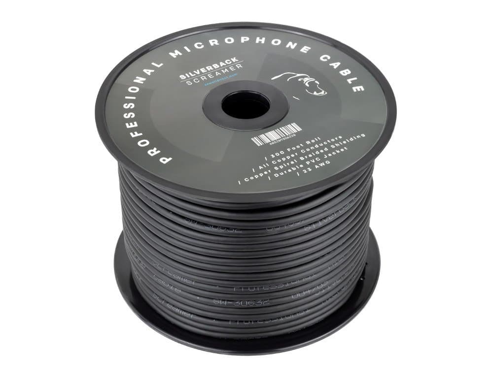Sewell Silverback Screamer Bulk XLR Cable, 300 ft, All Copper Conductors, Spiral Braided Shielding