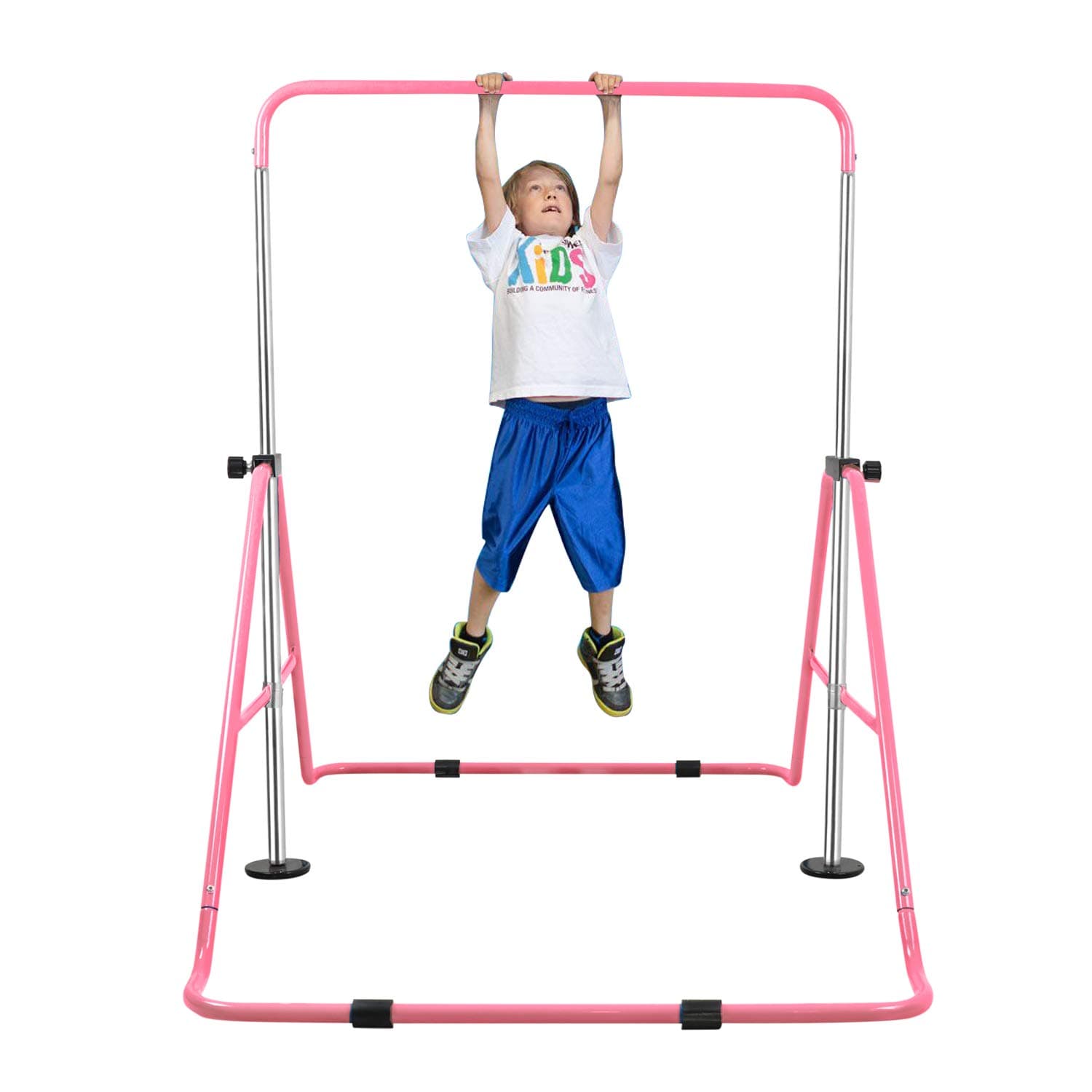YEEGO DIRECT Expandable Gymnastics Bar, Folding Horizontal Kip Bars Junior Premium Gymnastic Equipment Monkey Climbing Tower Home Training for Kids