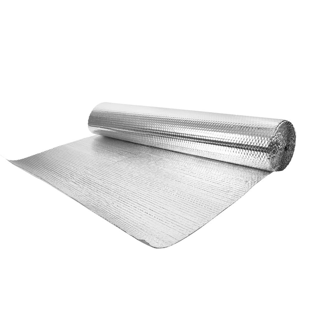 Double Aluminium Bubble Insulation Foil(1 Roll, 1.2m x 10m)-12 sqm,Double Layer Heat Reflective Radiant Barrier to Insulate Loft Floors, Roofs and Walls