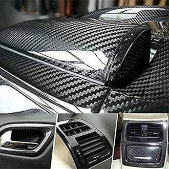 Auto Accessories 5D Carbon Fiber Gloss Vinyl Car Interior Film for Car Interior (12" x 60")