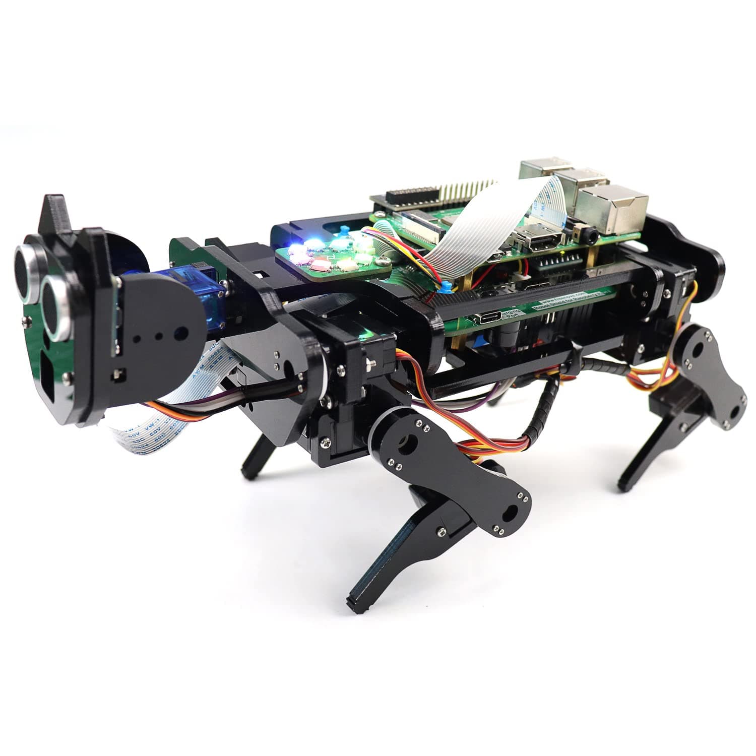 FREENOVE Robot Dog Kit for Raspberry Pi 5 4 B 3 B+ Zero 2 W, Walking, Self Balancing, Face Recognition, Ball Tracing, Ultrasonic Ranging, App Control, Camera, Servo (Raspberry Pi NOT Included)