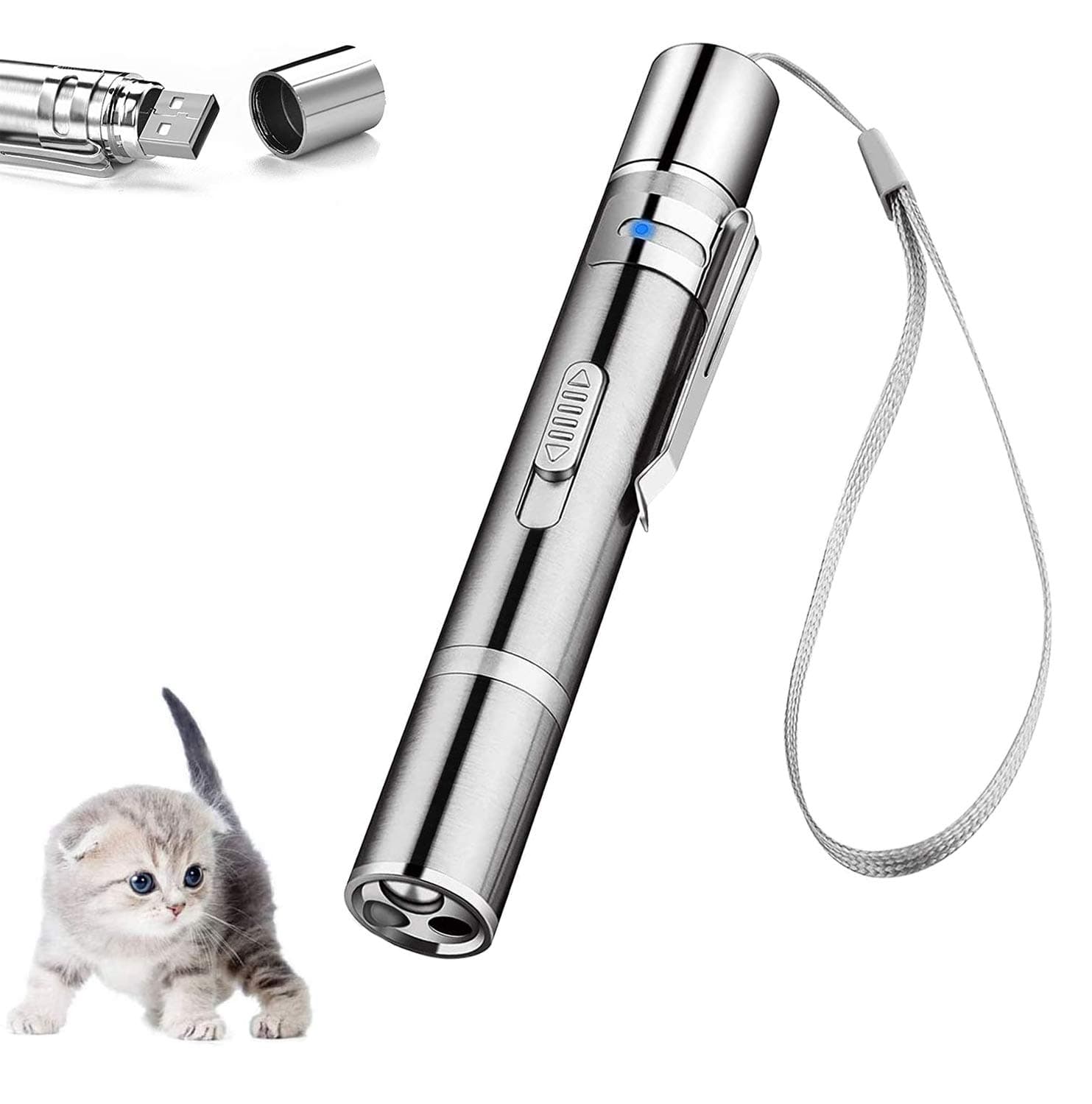 Cat Toys Red Pointer for Indoor Cats Exercise and Play, Cat Interactive Chase Toy to Keep Cat Busy and Happy