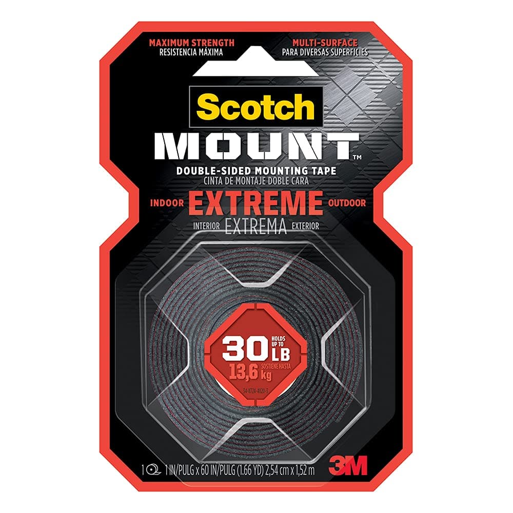 3M Scotch 414/DC Extremely Strong Mounting Tape: 1 in. x 60 in. (Black)