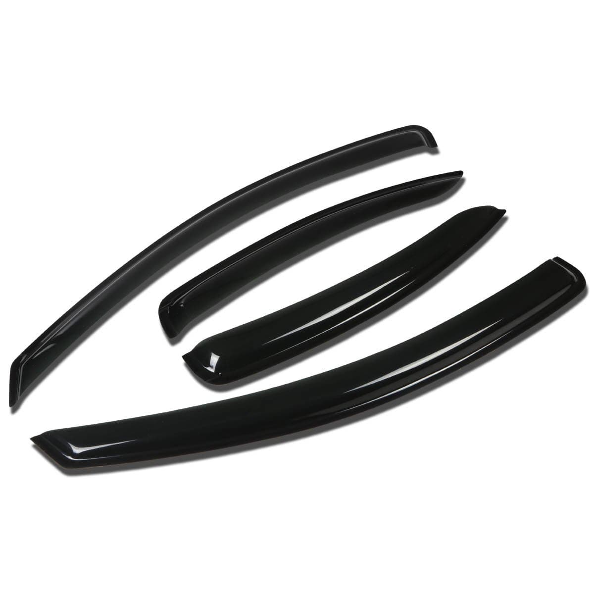 Auto Dynasty 4Pcs Tape-On Window Visor Rain Guard Compatible with 2004-2010 Mitsubishi Galant, Rain Shields Vent Shade Wind Deflector, Acrylic