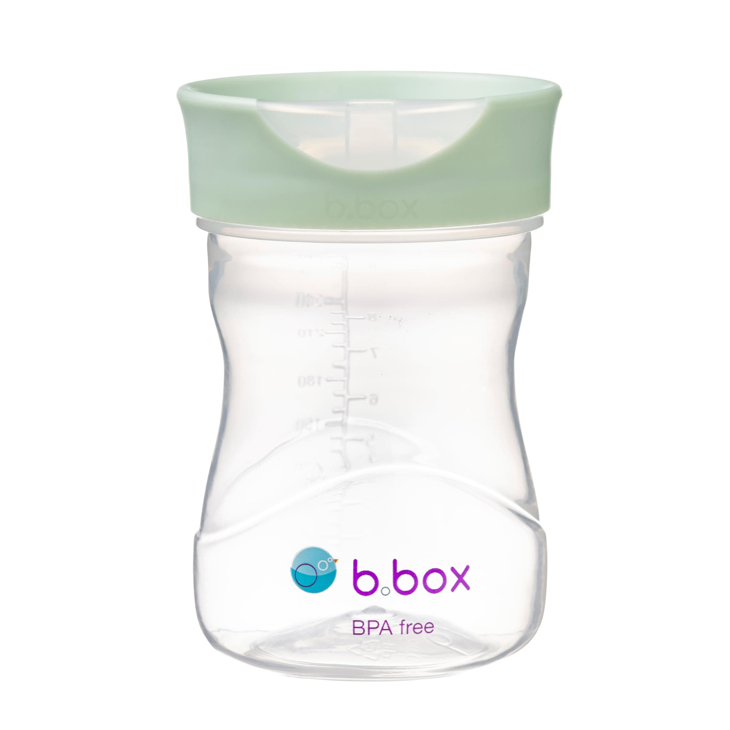 b.boxToddler Training Cup: Free Flow Opening, Great Transition from Sippy Cup to Big Kid Cup. BPA Free, Dishwasher safe. Ages 12+ months (Sage, 8oz)