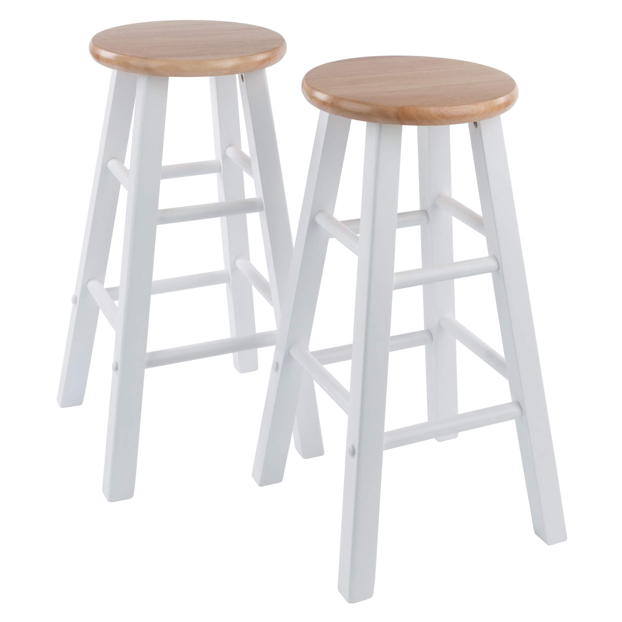 Element Counter Stools, Natural & White, 24", 2 Piece Set