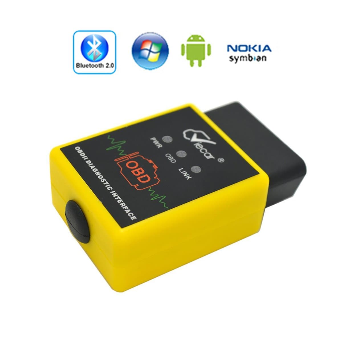 COOLANS Code Scanner, Obd2 Scanner tool Bluetooth Car Engine Diagnostic Tool Automotive Fault Code Reader CAN Obd II Eobd Scan Tool For Android Windows