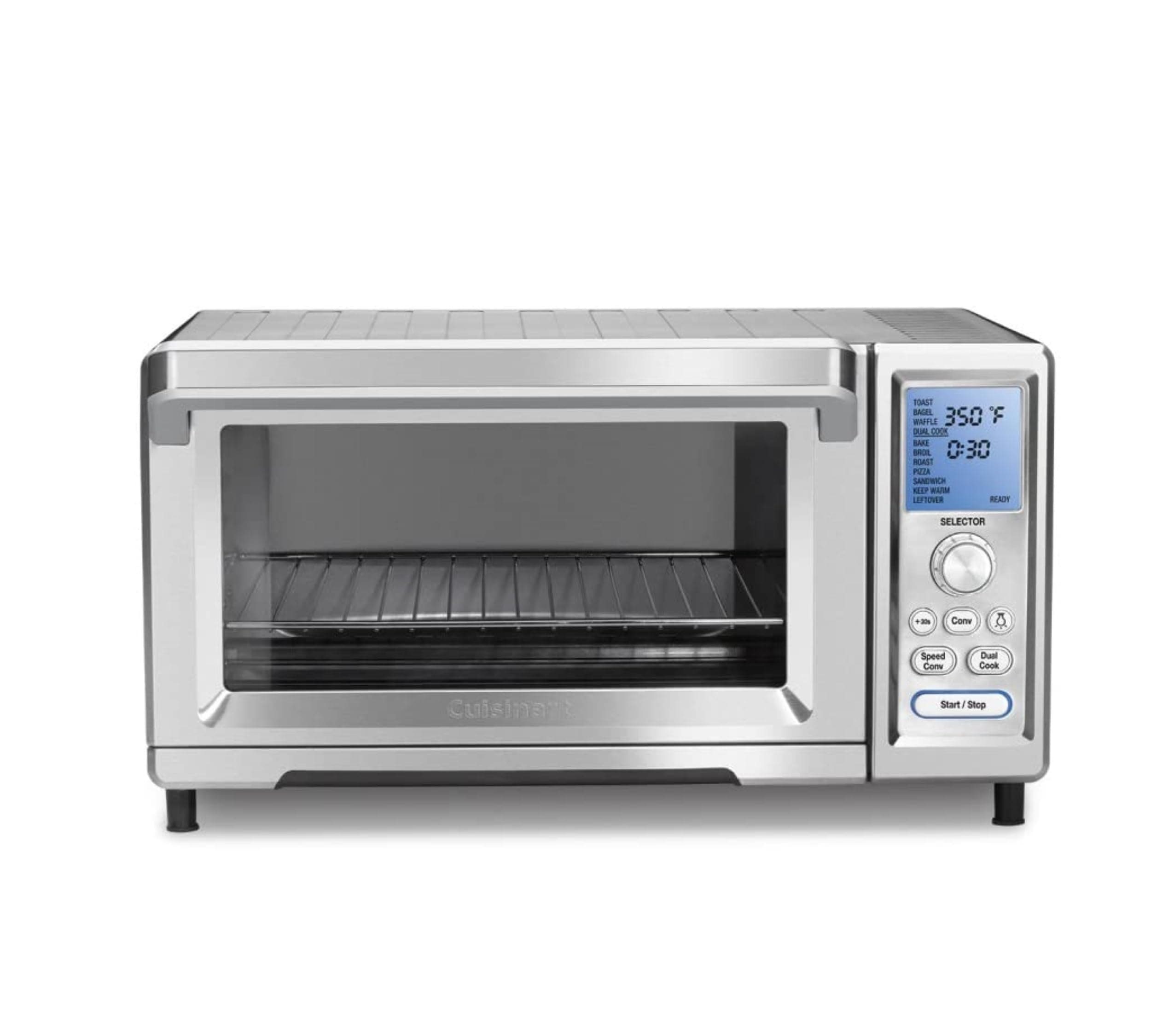Chef’s Convection Toaster Oven, 1800-Watt Electric Oven with 15 Cooking Functions, Fits 13" Pizza, 9"x13" Baking Pan, and Full-Size Chicken, Nonstick Interior, TOB-260N1NAS, Stainless Steel
