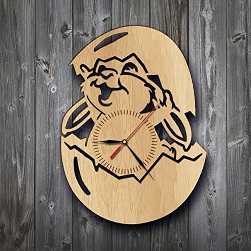 Easter Bunny Happy Wall Clock - Decorate your home with Modern easter Egg Art - Best gift for friend and family - Win a prize for feedback